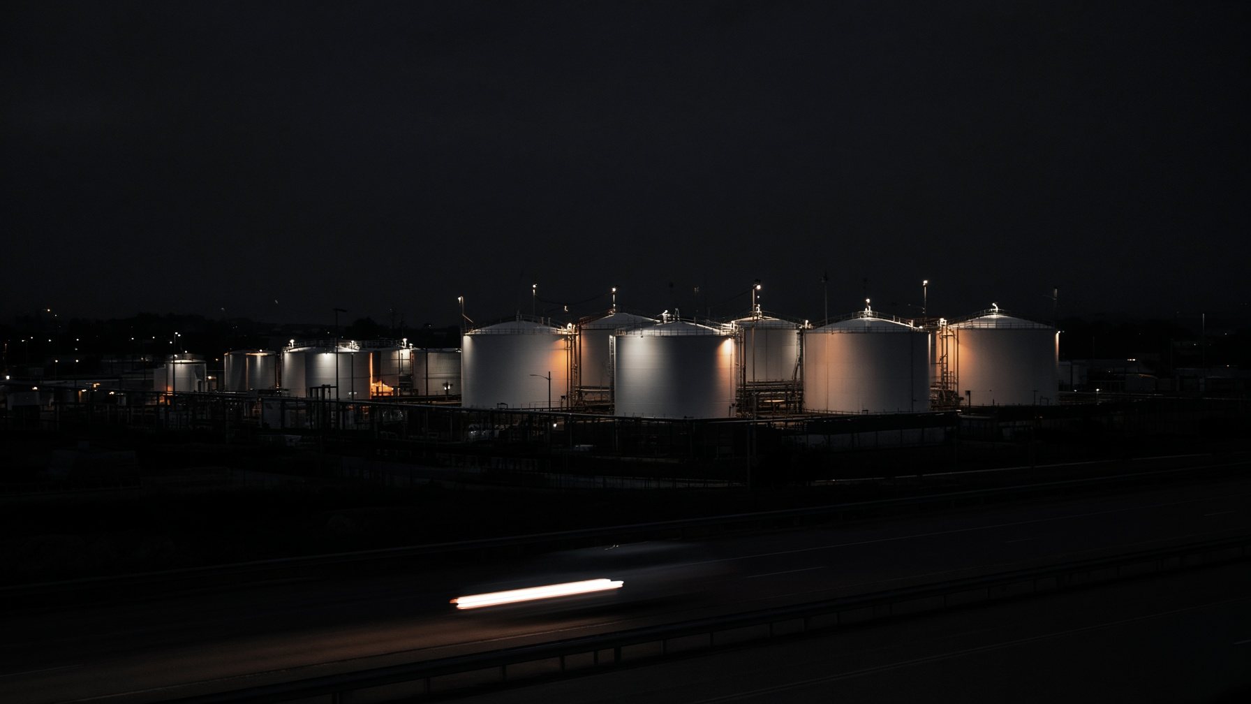 tank farm night
