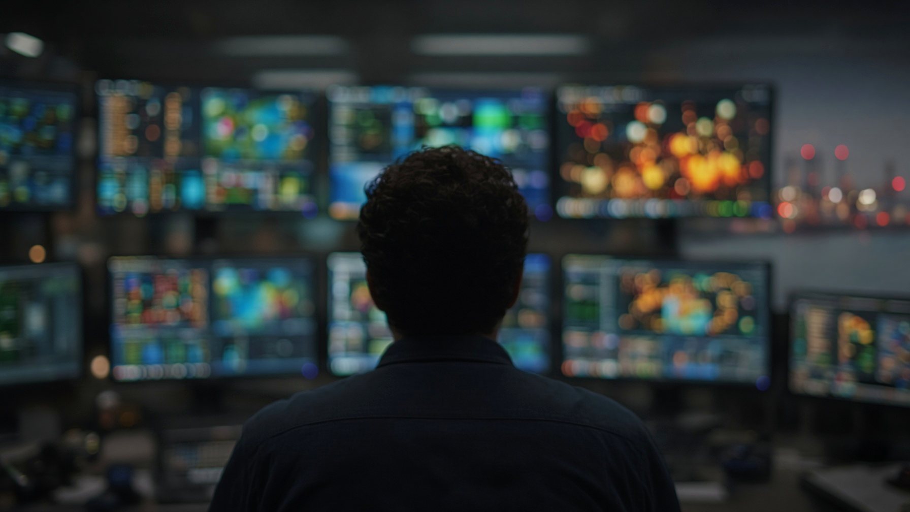 Control room from behind