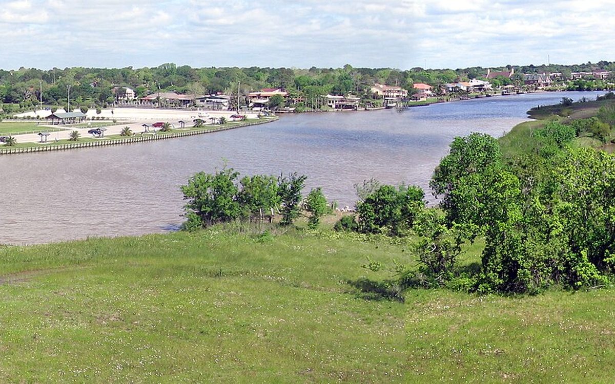 Cedar Bayou looking towards Roseland Park, Baytown, Texas