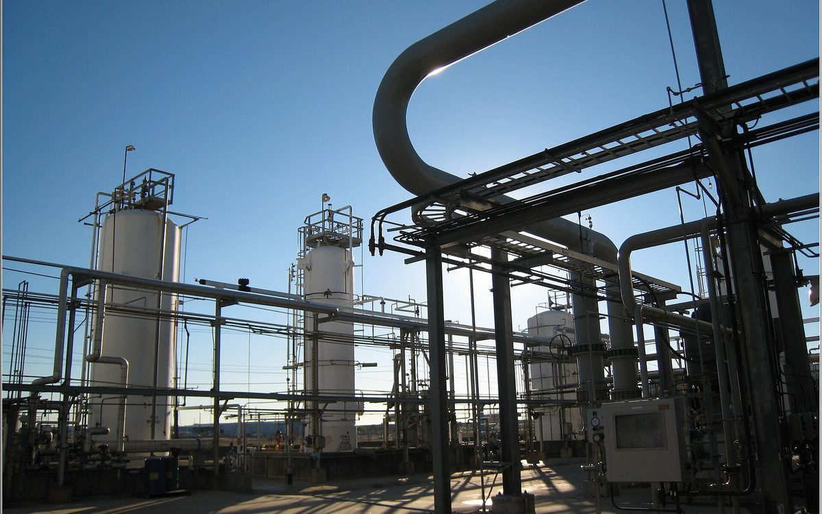 The Petrochemical Industry dominates the Baytown, Texas skyline.