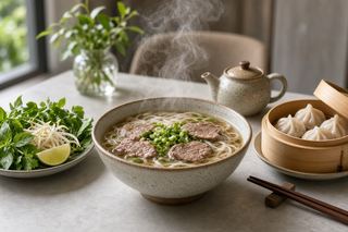 pho and dumplings