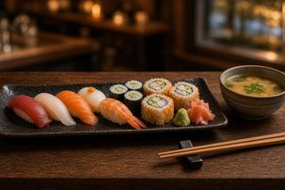 a sushi plate