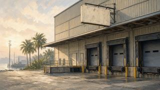 a new warehouse building with loading bays