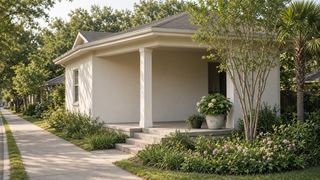 a single-story house with a porch